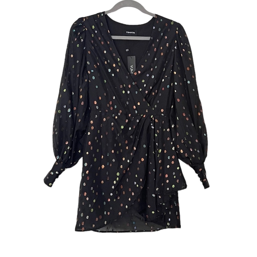 Yumi Kim All or Nothing Sheer Black & Polka Dot Mini Dress - Picture 4 of 8